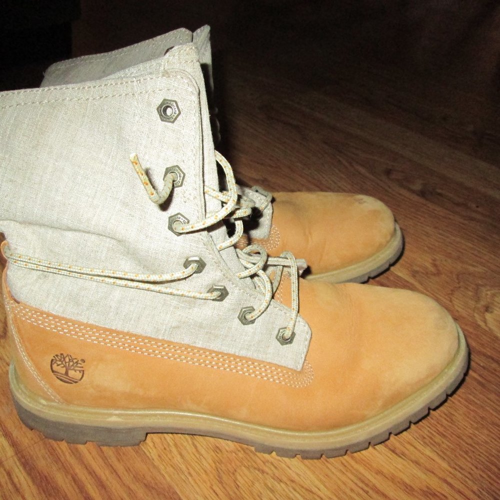 Womens TIMBERLAND suede boots sz 11 W tan